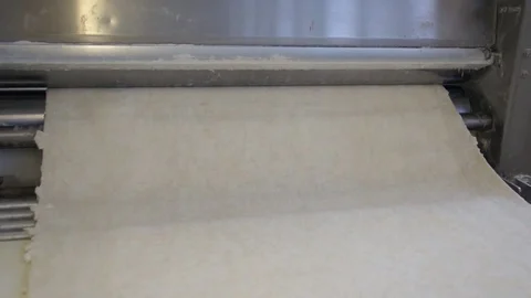 The dough is rolled out thin Stock Footage 81284239
