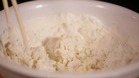 Dough rolling and kneading pancakes (3) Stock Footage 202234768