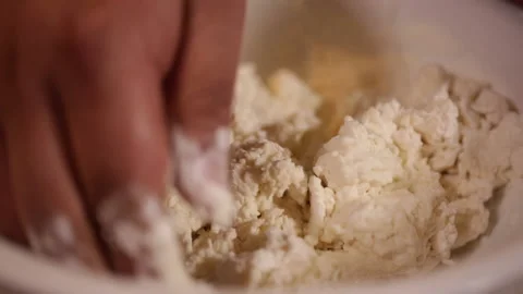 Dough rolling and kneading pancakes (5) Stock Footage 202234776
