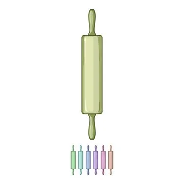 Dough rolling pin cartoon vector graphic 库存插图