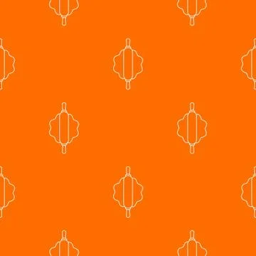 Dough rolling pin pattern orange イラスト素材