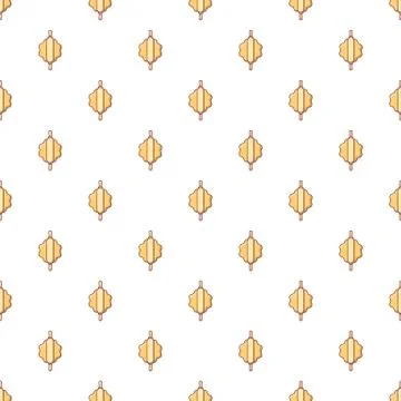 Dough with rolling pin pattern seamless イラスト素材
