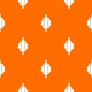 Dough rolling pin pattern vector orange イラスト素材