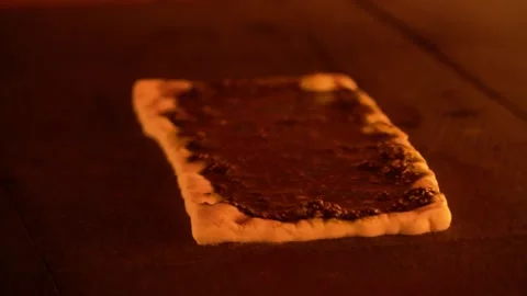 Dough with Sauce Preparation Stock Footage 319950341