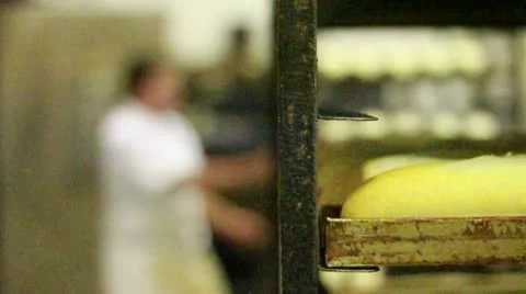 Dough Shallow Focus corner of bread long take Stock Footage 9455682