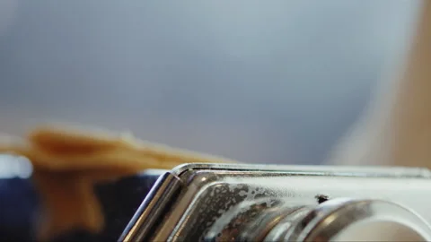Dough sliding through the flattening machine Stock Footage 274610246