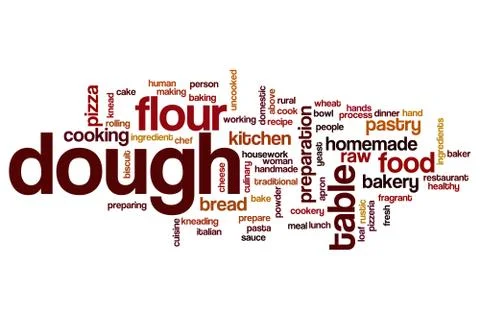 Dough word cloud 库存插图