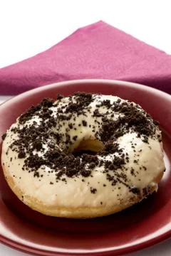 Doughnut with cacao Stock Photos
