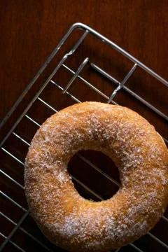 Doughnut on a cooling rack 库存照片