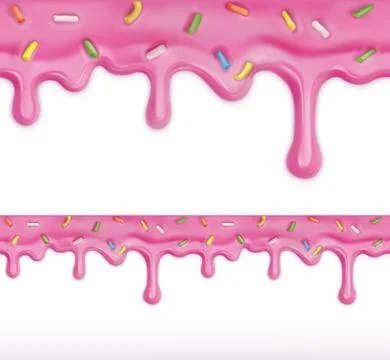 Doughnut glaze, seamless vector Stock Illustration