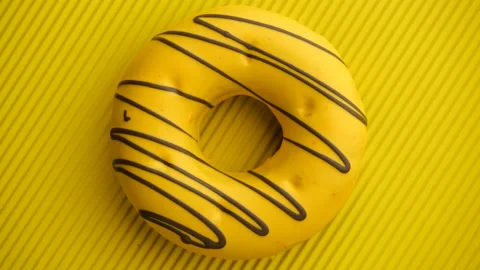 Doughnut glazed close-up. Stock Footage 98098140