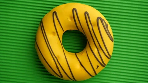 Doughnut glazed close-up. Stock Footage 98420224