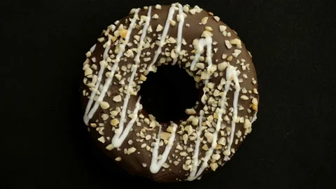 Doughnut glazed close-up. Stock Footage 98421709