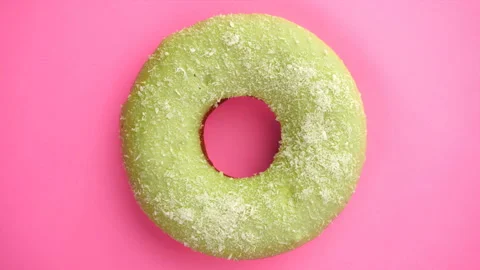 Doughnut glazed close-up. Stock Footage 98423216