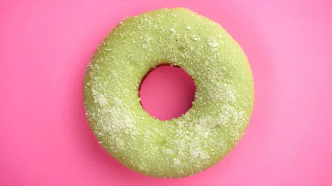 Doughnut glazed close-up. Stock Footage 98423334
