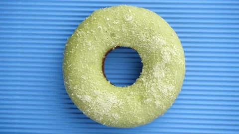 Doughnut glazed close-up. Stock Footage 98792613