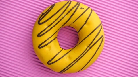 Doughnut glazed close-up. Stock Footage 99147197