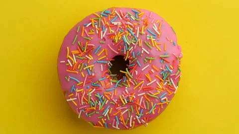 Doughnut glazed close-up. Stock Footage 99149794