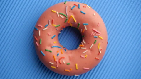 Doughnut glazed close-up. Stock Footage 99490728