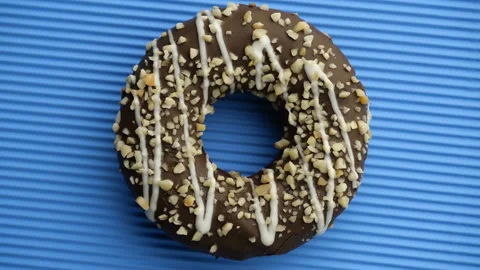 Doughnut glazed close-up. Stock Footage 99730659