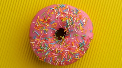 Doughnut glazed close-up. Stock Footage 99733809