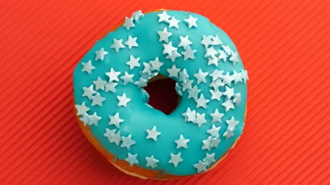 Doughnut glazed close-up. Stock Footage 99813437