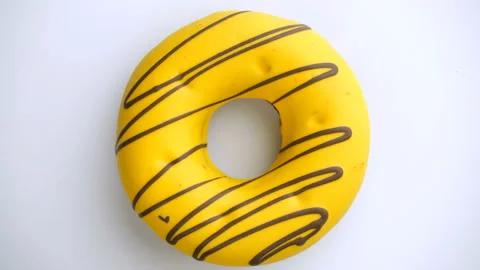 Doughnut glazed close-up. Stock Footage 99864198