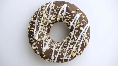 Doughnut glazed close-up. Stock Footage 140368953
