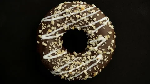 Doughnut glazed close-up.  Stock Footage 144799757