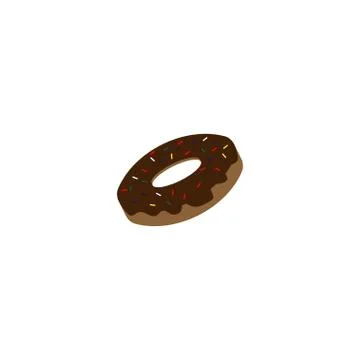 Doughnut graphic element design template Stock Illustration
