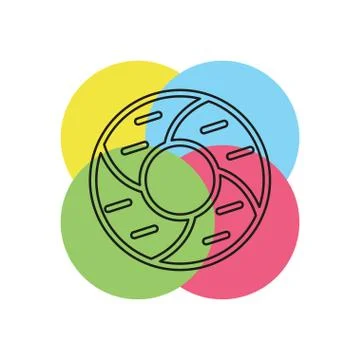 Doughnut icon - cake or dessert snack Stock Illustration