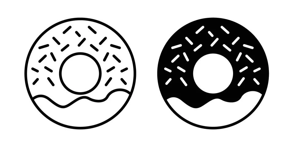 Doughnut icon graphic design. web icons vectors Stock Illustration