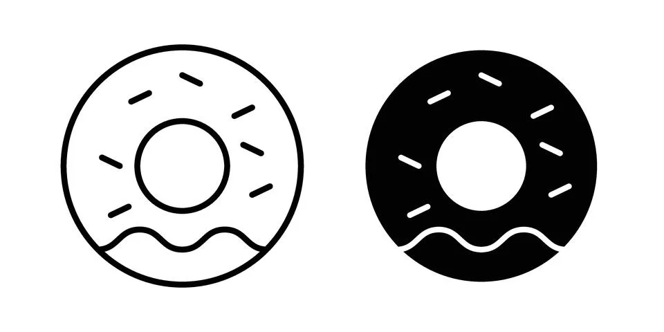Doughnut icon vector design illustrations Illustrazione stock