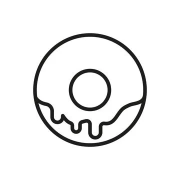 Doughnut icon vector design templates simple and modern Stock Illustration