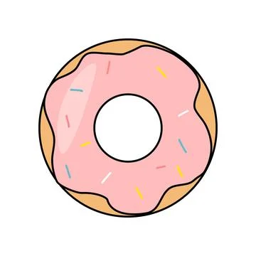 Doughnut inflatable ring for swimming pool or beach, vector イラスト素材