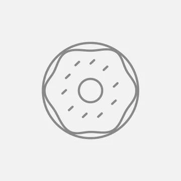 Doughnut line icon Stock Illustration
