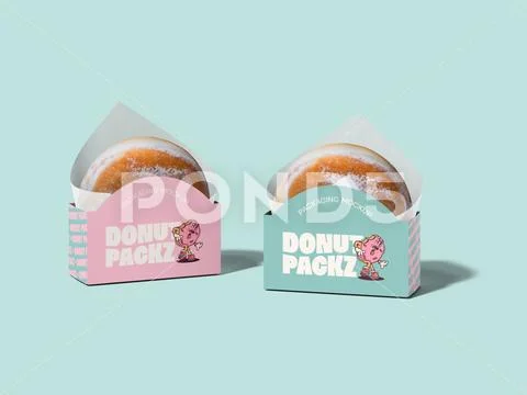 Doughnut Packaging Mockup PSD Template