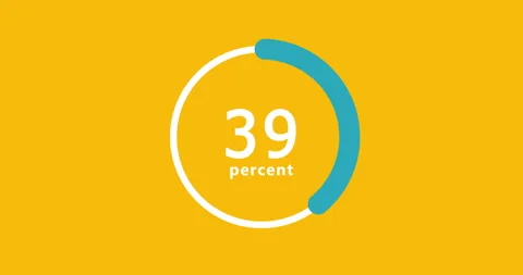 Doughnut Pie chart 2D animation. Statistics, increase, growth, rise. Business Stock Footage 165586940