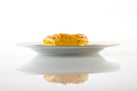 Doughnut on plate Stock Photos