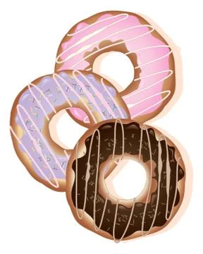 Doughnut rings Illustrazione stock