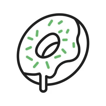 Doughnut sprinkled icon vector image. Stock Illustration
