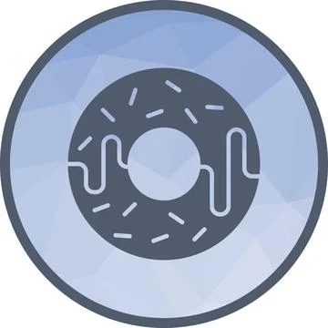 Doughnut sprinkled icon vector image. Stock Illustration