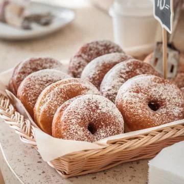 Doughnut Store Counter Foto stock