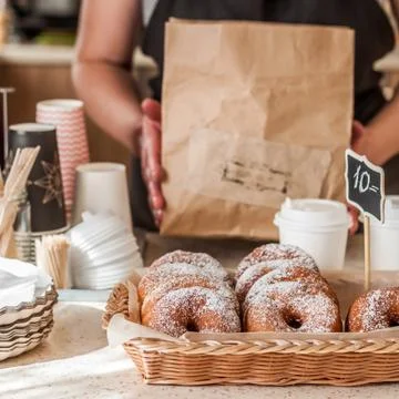 Doughnut Store Counter Stock Photos