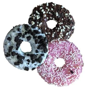 Doughnut Trio Stock Photos