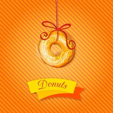 Doughnut vector bakery or cafe banner Stock-Illustration