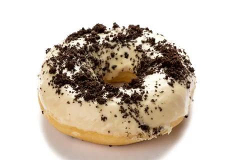 Doughnut on white table Stock Photos