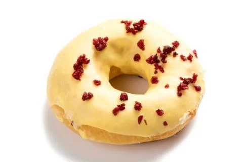 Doughnut on white table Stock Photos