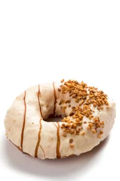 Doughnut on white table Stock Photos