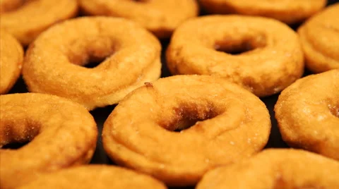 Doughnuts in on the black desk, Tracking 動画素材 50593110